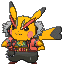 #025 Pikachu Rockeur
